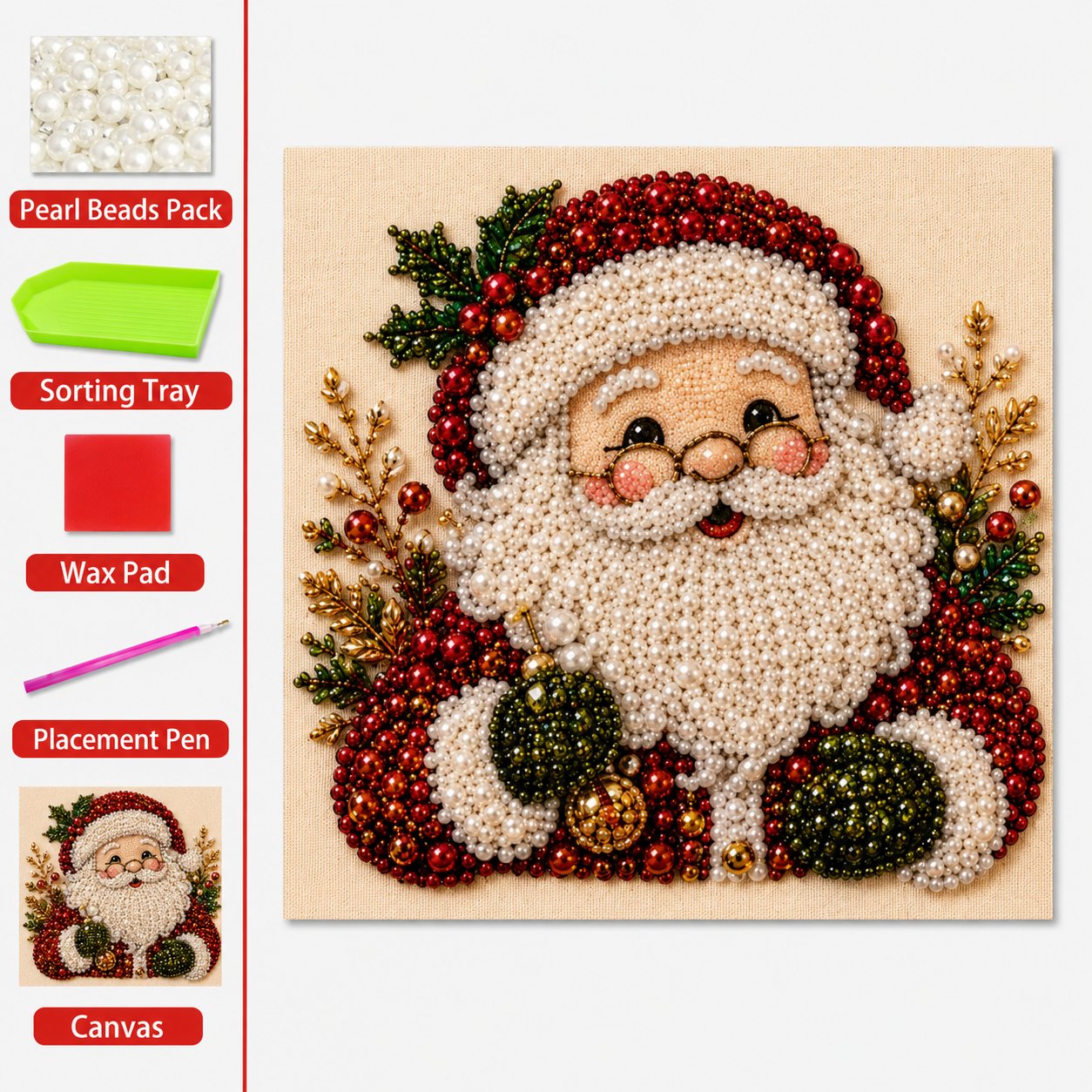 ๐ LAST DAY 49% OFF โ Premium 3D Pearl Christmas Diamond Painting Art Kit | Luxury Flocked Canvas with Scratch-Resistant Non-Fading Pearl Beads DIY Holiday Decor ๐
โ๏ธโ๏ธ