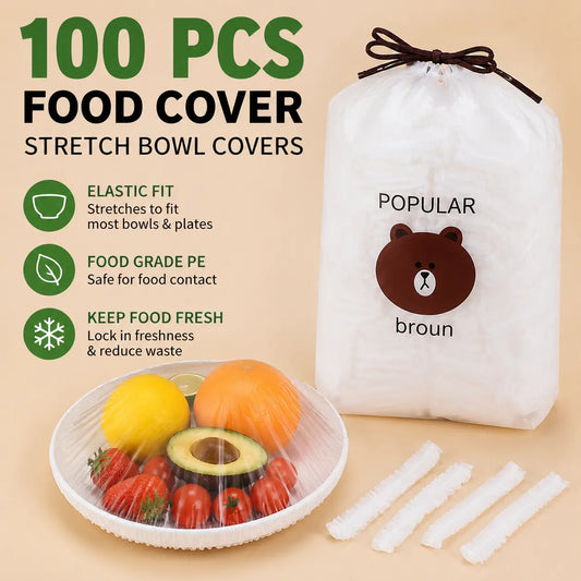 Disposable Stretch Food Covers for Bowls & Plates