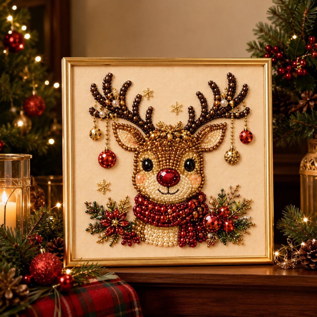 3D Pearl Art Kit – Christmas DIY Craft Set for Kids & Family Creative Fun
