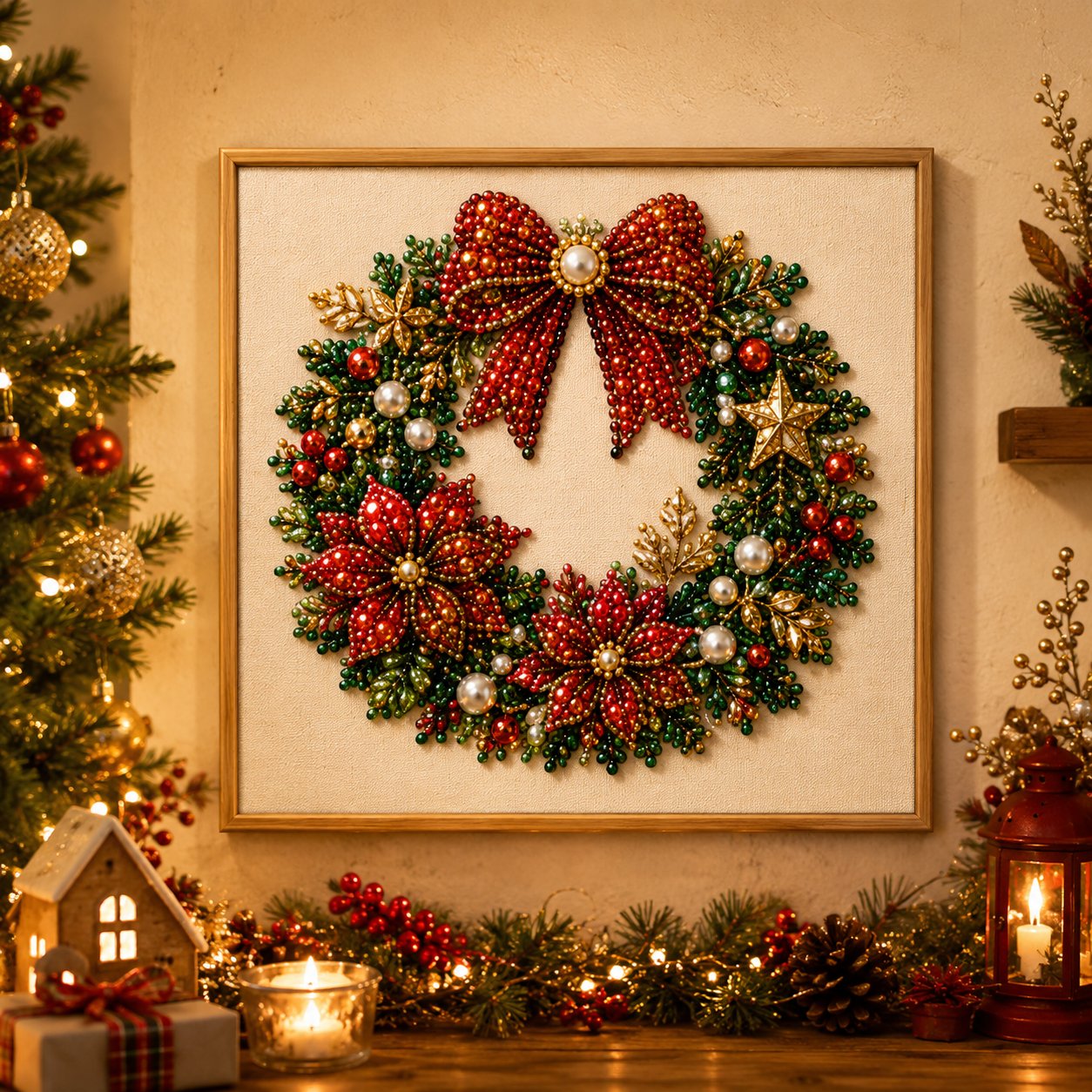 3D Pearl Art Kit – Christmas DIY Craft Set for Kids & Family Creative Fun
