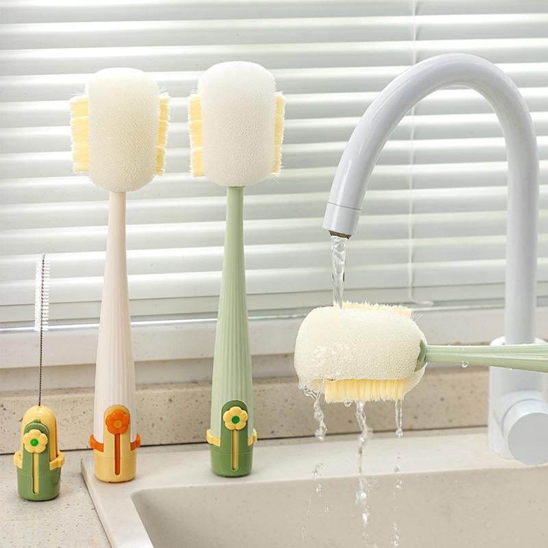 5-in-1 Bottle Cleaning Brush (Multifunctional) – For Cup Lid Cleaning & Home Kitchen Tasks