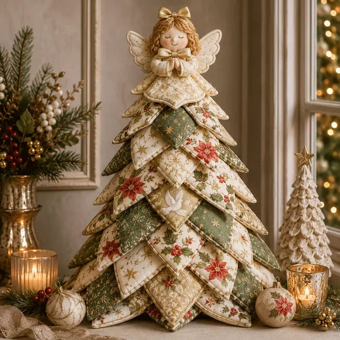 🔥LAST DAY 50% OFF - 🎄🧵DIY Quilted Christmas Tree Kit – Handmade Fabric Holiday Tabletop Tree Decor