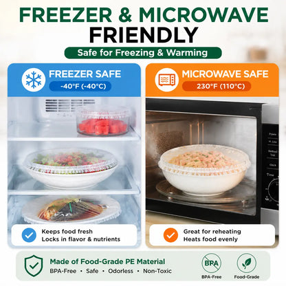 Disposable Stretch Food Covers for Bowls & Plates