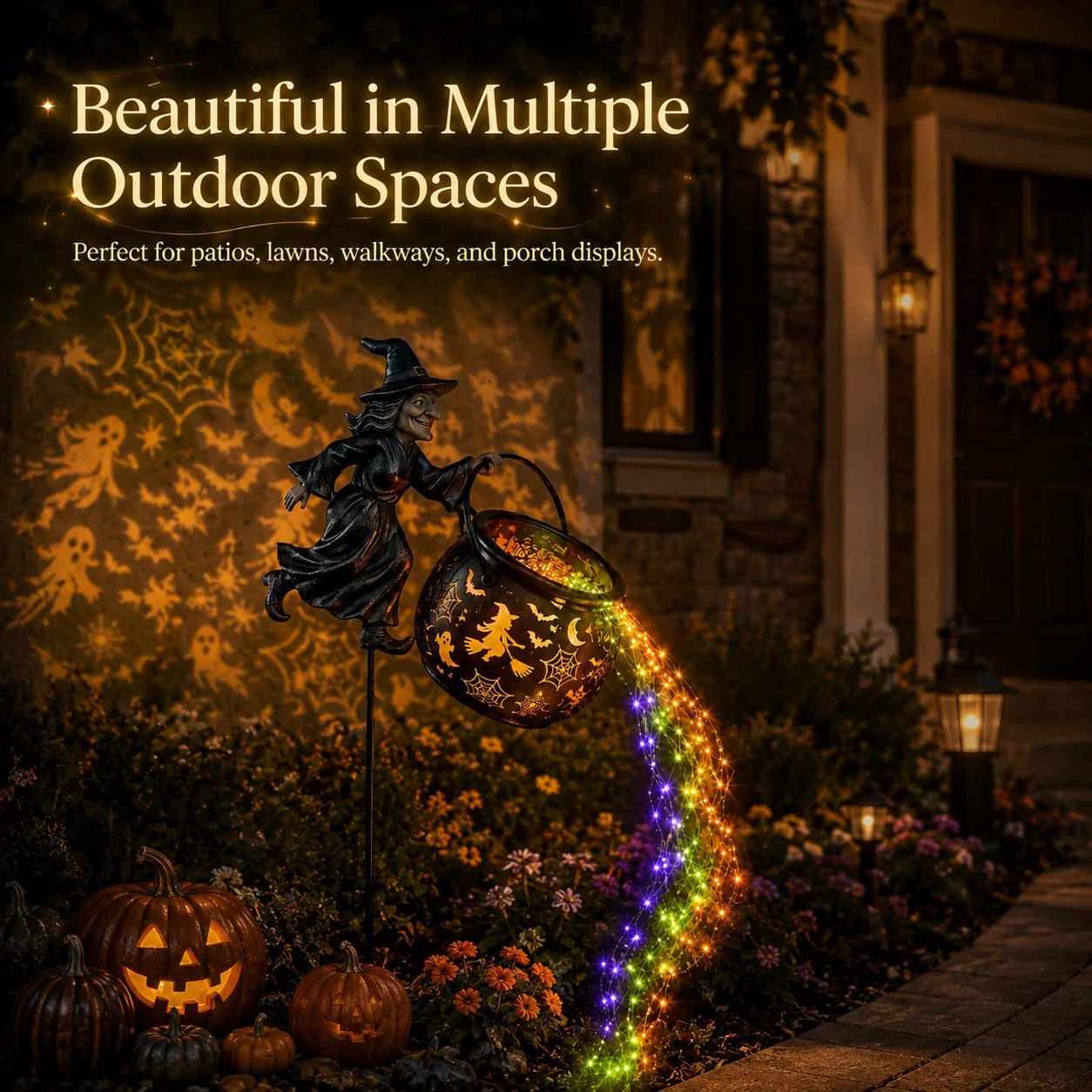 🧙‍♀️✨Halloween Witch Cauldron Garden Light