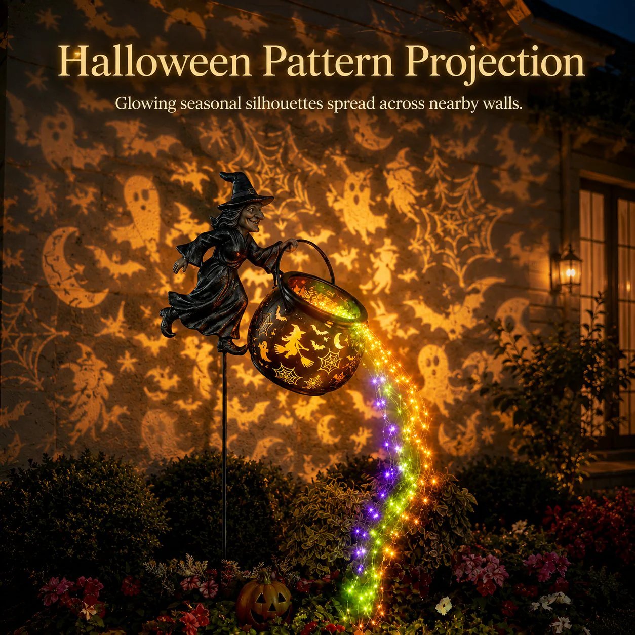 🧙‍♀️✨Halloween Witch Cauldron Garden Light